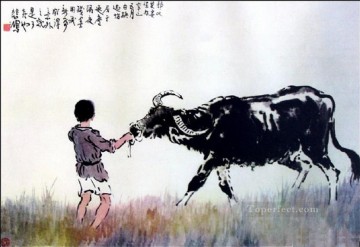 中国 Painting - 草の上の徐北紅コリドン アンティーク中国